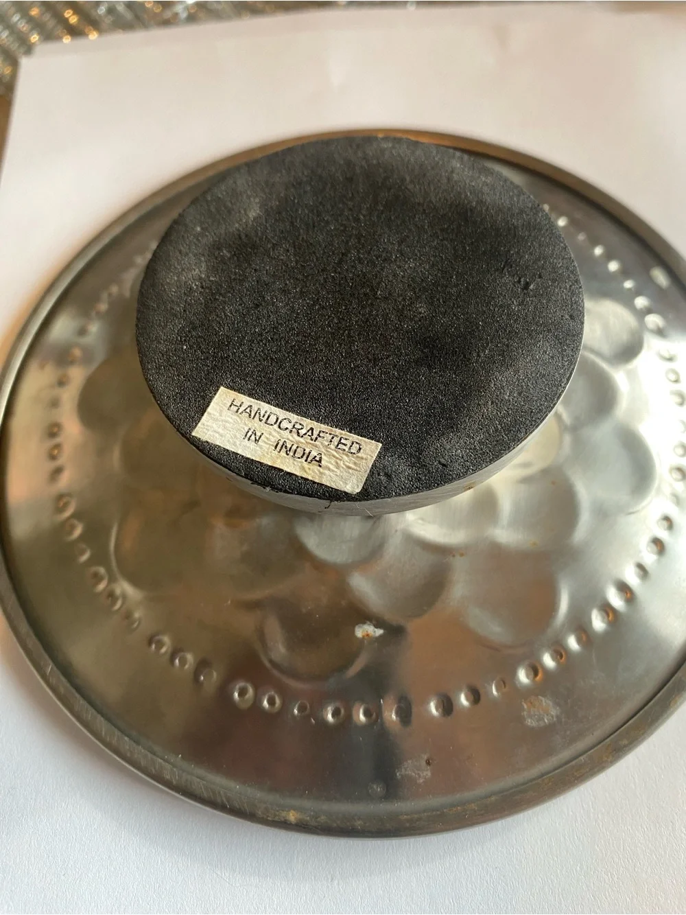 Decorative Pressed Metal Dish - Bronze Tone 5”